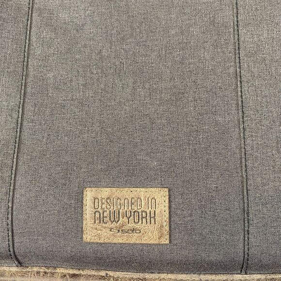 Solo New York Urban Nomad Laptop Messenger in Gray Plaid Shoulder Strap - Picture 7 of 16